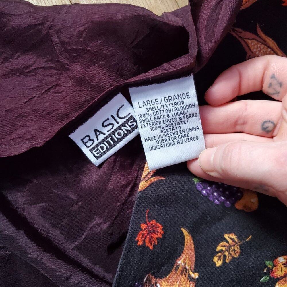 Vintage 90s Basic Element Cornucopia Harvest Than… - image 6